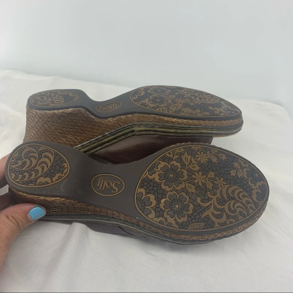 Sofft wedge leather mules‎
